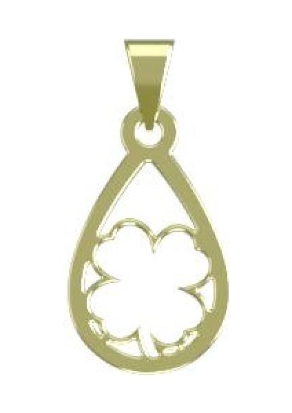 14 Ayar Altın Çiçek Kolye Ucu 1 Gr, KC10703 Kodlu