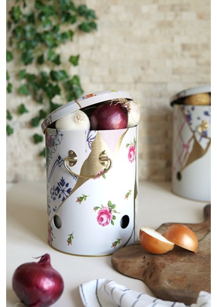 Desenli Soğanlık ve Sebzelik, Şık Mutfak Düzenleyici, Kolay Kullanım fiyatları