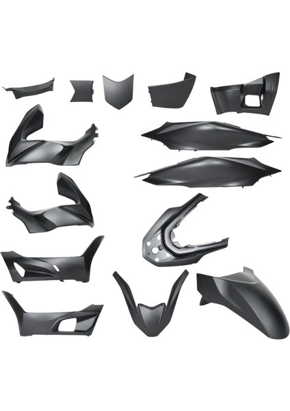 Honda Pcx Grenaj Seti Mat Siyah Komple Renkli Yan Sanayi 2021-2024