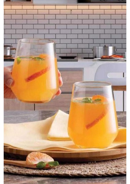 6'lı Turuncu Su Bardağı Seti, 425 Cc, Şık ve Kullanışlı Tasarım fiyatları