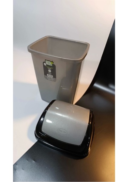 5l Gri Sallanan Kapak Çöp Kutusu, Ofis, Banyo, Mutfak, Bahçe Için Ideal