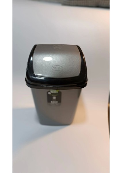 5l Gri Sallanan Kapak Çöp Kutusu, Ofis, Banyo, Mutfak, Bahçe Için Ideal fiyatları