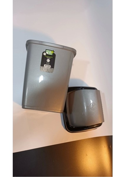 5l Gri Sallanan Kapak Çöp Kutusu, Ofis, Banyo, Mutfak, Bahçe Için Ideal indirimleri