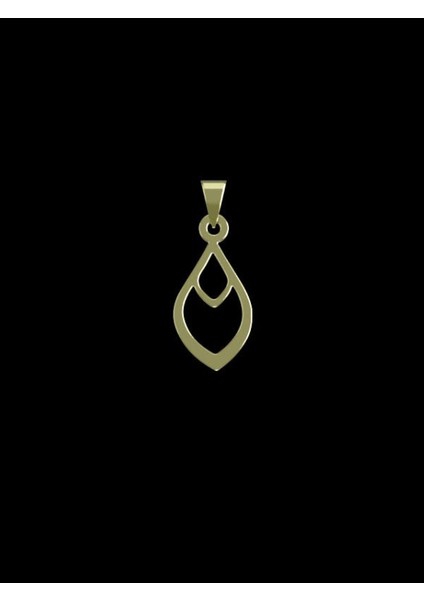 14 Ayar Altın Gözyaşı Damlası Kolye Ucu 0.5 Gr, KC12738 Kodlu