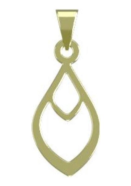 14 Ayar Altın Gözyaşı Damlası Kolye Ucu 0.5 Gr, KC12738 Kodlu