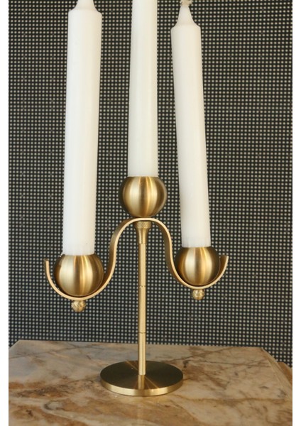 Pirinç Şamdan 3Lü tasarım dekoratif Mumluk Hediye fiyatları