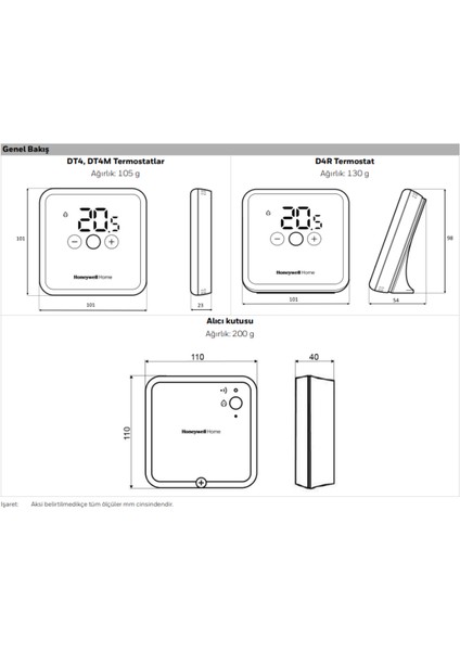 DT4R Kablosuz Termostat - 5 Yıl Garanti - YT42WRFT20