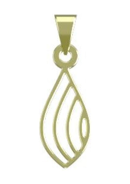 14 Ayar Altın Gözyaşı Damlası Kolye Ucu 1 Gr, KC12224 Kodlu