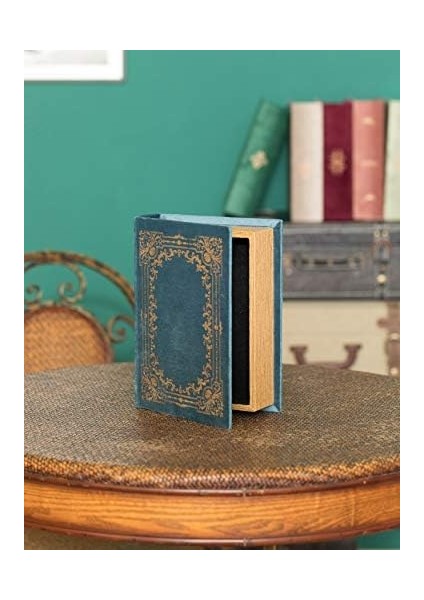 QI003691.B Kitap Şeklinde Dekoratif Saklama Kutusu, Mavi modelleri