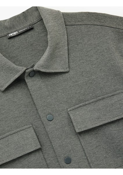 Regular Fit Kapaklı Cep Detaylı Viskon Karışımlı Klasik Yaka Uzun Kollu Gömlek modelleri