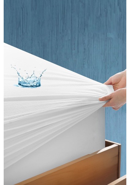 Bebek Için %100 Pamuk Fitted Su Geçirmez Yatak Koruyucu ve Kenar Çarşaf Seti