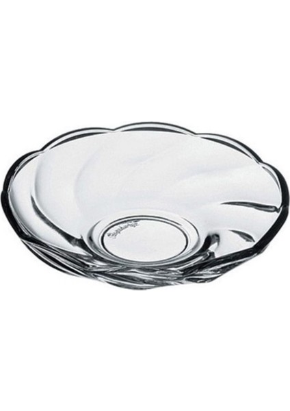 54271 Burgulu Çay Tabağı Seti 6'lı, Şık ve Zarif Tasarım, Beyaz Renkli.