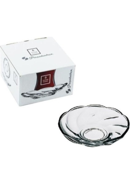 54271 Burgulu Çay Tabağı Seti 6'lı, Şık ve Zarif Tasarım, Beyaz Renkli. modelleri