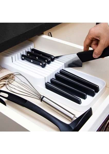 Beyaz Çekmece Içi Kaşıklık ve Bıçaklık, 2'li Set, Pratik ve Şık Tasarım fırsatları