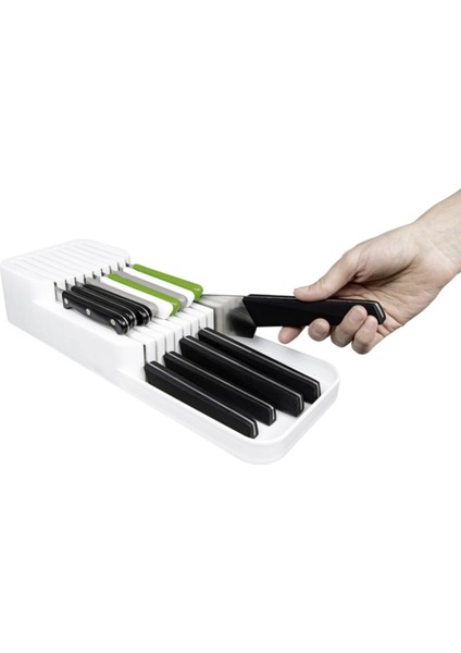 Beyaz Çekmece Içi Kaşıklık ve Bıçaklık, 2'li Set, Pratik ve Şık Tasarım indirimleri