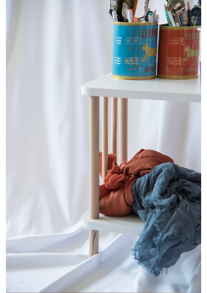 YPR Wood Tekli Komodin- BEYAZ 30X40X43 Demonte