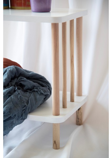 YPR Wood Tekli Komodin- BEYAZ 30X40X43 Demonte