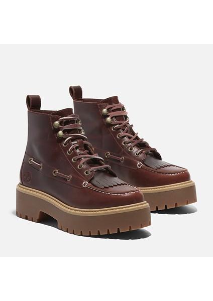 STONE STREET MID LACE UP BOOT Kadın Burgundy Full Grain Bot TB0A27YZEIW1 modelleri