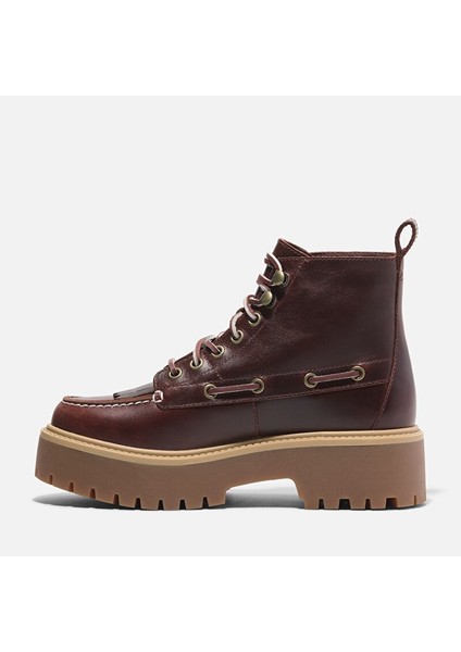STONE STREET MID LACE UP BOOT Kadın Burgundy Full Grain Bot TB0A27YZEIW1 indirimleri