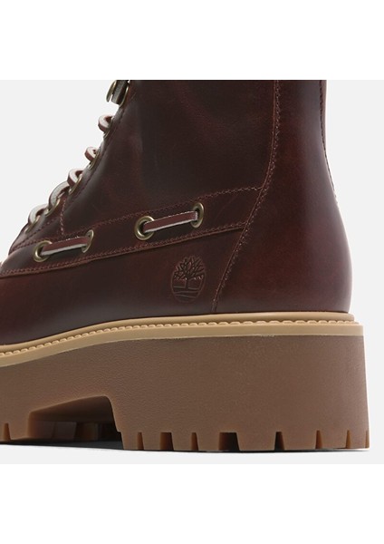 STONE STREET MID LACE UP BOOT Kadın Burgundy Full Grain Bot TB0A27YZEIW1