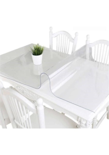80X80 cm Şeffaf Pvc Masa Örtüsü, Dayanıklı, Hafif ve Kolay Temizlenebilir