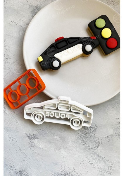 Polis Arabası ve Trafik Lambası Hamur Şekillendirici, Eğlenceli ve Yaratıcı Oyuncak Seti fiyatları