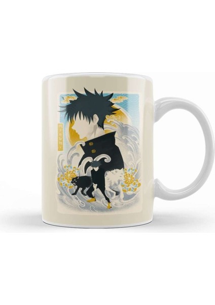 Megumi Fushiguro Porselen Kupa Bardak, Beyaz, Şık ve Dayanıklı Tasarım