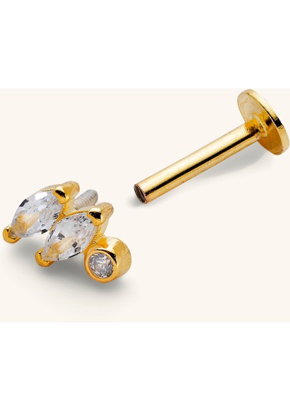 Yatay Markiz Kesim Taşlı Piercing fiyatları