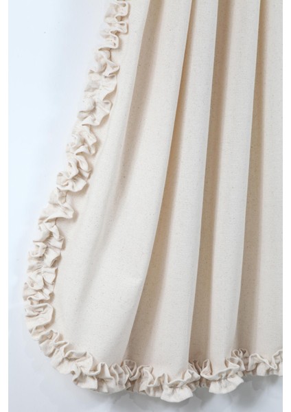 Naturel Perde Bohem Çift Kanat Büzgü Bantlı modelleri