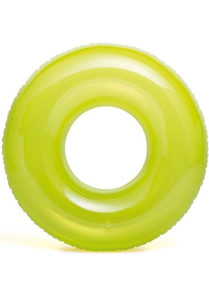 Çocuk Yüzme Simidi, Şeffaf Jumbo, Yeşil, 76 Cm, Güvenli ve Eğlenceli Yüzme Deneyimi