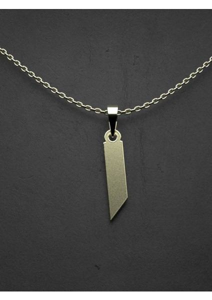 14 Ayar Altın Dikdörtgen Kolye Ucu 1 Gr, KC11803 Kodlu