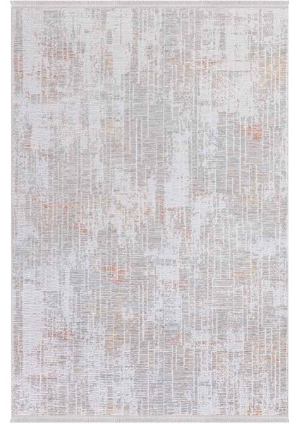 Alaçatı 2613A Bej Kiremit Yumuşak Dokulu Modern Salon, Mutfak, Oturma, Çocuk Odası Halısı