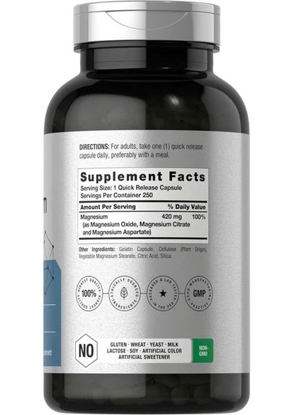 Triple Magnesium Complex 420 mg 250 Capsules modelleri