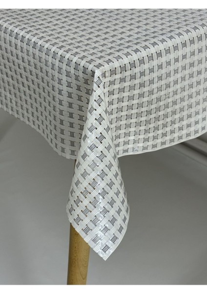 Şeffaf ve Dayanıklı Hasır Desenli Masa Örtüsü, Leke Tutmaz ve Kolay Temizlenir