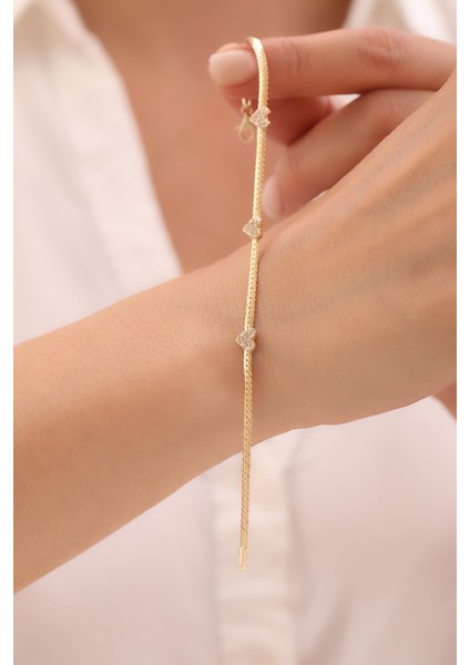 14 Ayar Kalpli Zincir Bileklik modelleri