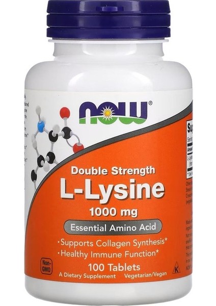 Çift Güçlü L-,lysine 1.000 mg 100 Tablet