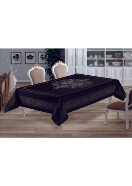 Su Geçirmez Leke Tutmaz Siyah Masa Örtüsü 160X220 cm fiyatları