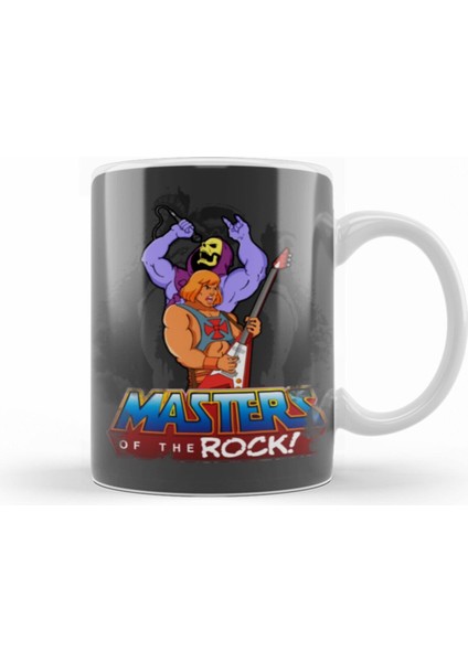 Gri Porselen Kupa Bardak, Hemanskeletor Masters Of The Rock Tasarımı