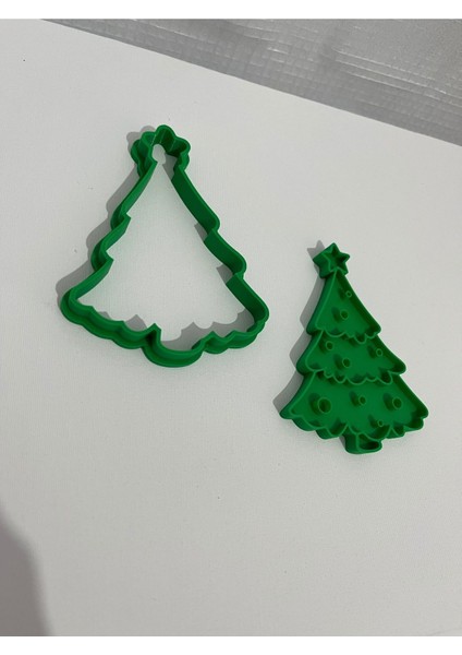 Yılbaşı Temalı Kurabiye Kalıbı ve Damga Seti, 9 cm modelleri