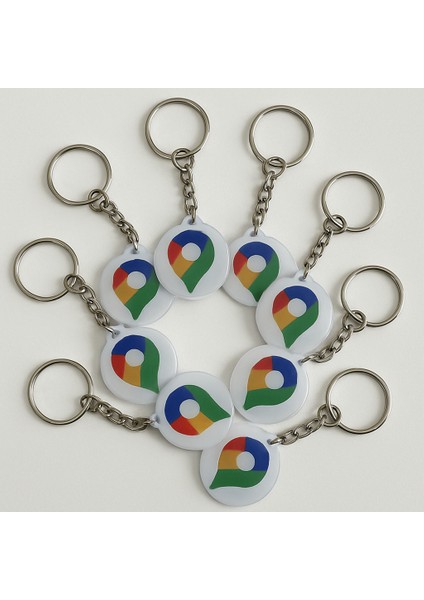 Nfc Google Yorum ve Puan Anaharlığı 3cm 5 adet anahtarlık