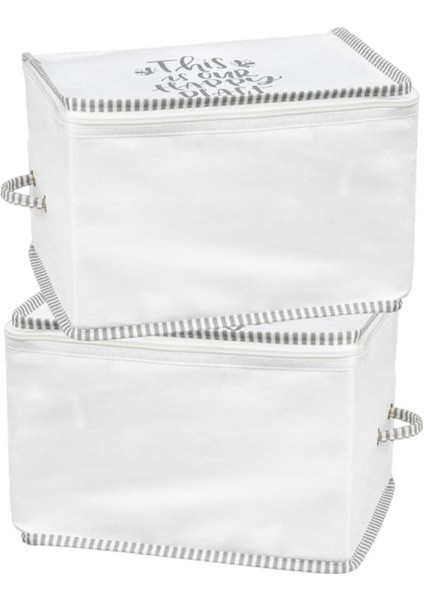 2’li Ipli Kazak Hurcu Set, Yatak Baza Kanepe Altı Kıyafet Çamaşır Eşarp Düzenleyici (30X20CM) 2 Adet modelleri