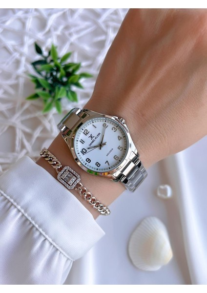 Rakamlı Kadran 3 Atm Suya Dayanıklı 2 Yıl Garantili Kadın Kol Saati+Bileklik KN047.XX2 fiyatları