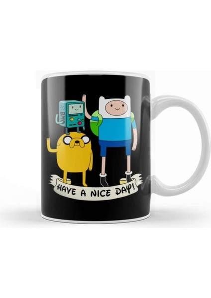 Renkli Adventure Time Finn Jake Bmo Porselen Kupa Bardak, Şık ve Dayanıklı Tasarım