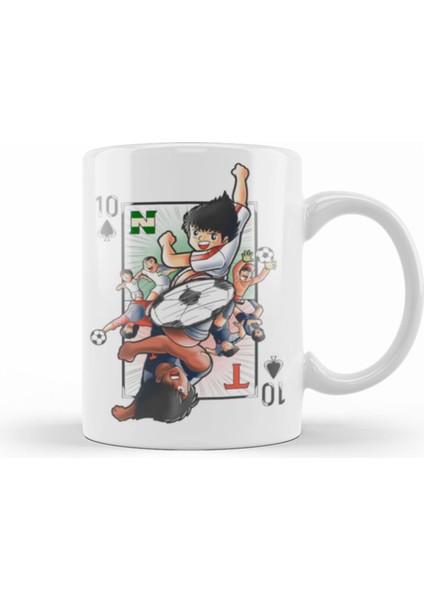 Tsubasa Temalı Porselen Kupa Bardak, Şık ve Dayanıklı Tasarım