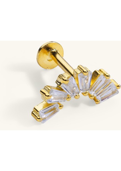 6 Baget Kesim Taşlı Piercing modelleri