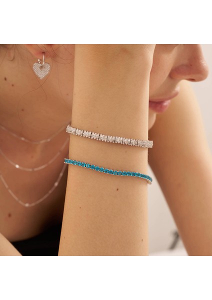 3mm Mavi Zirkon Taşlı Su Yolu Bileklik fiyatları