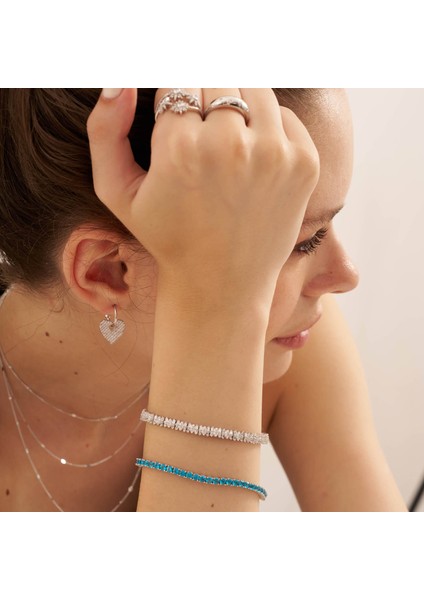 3mm Mavi Zirkon Taşlı Su Yolu Bileklik indirimleri