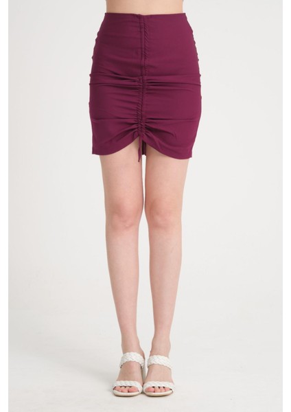 Kadın Büzgü Detay Etek modelleri