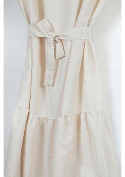 Naturel Fırfırlı Perde Farbalı Vintage Çift Kanat Krem fırsatları