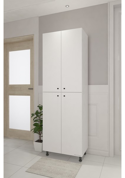 Cemre Çok Amaçlı Dolap 4 Kapaklı 6 Bölmeli Banyo Dolabı Mutfak Dolabı modelleri
